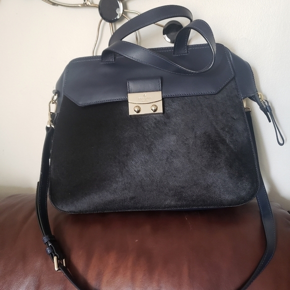 3X HP. Kate Spade Adriana Alice Street Leather And Calf Hair Satchel - Picture 2 of 16